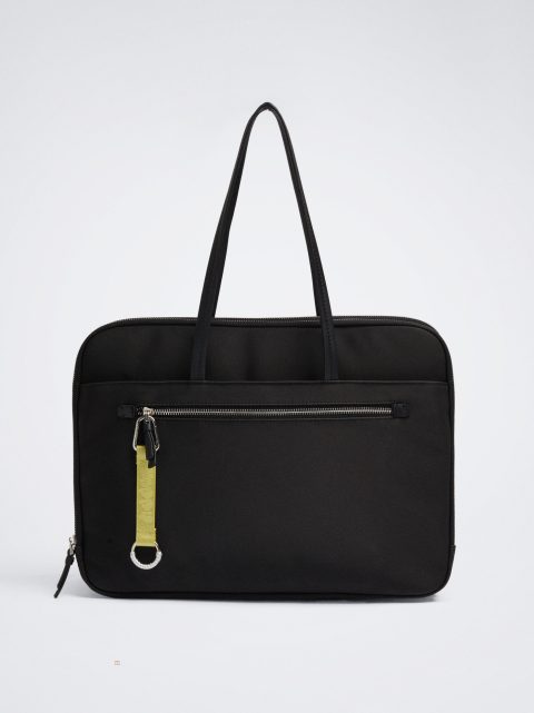 Parfois 15" Nylon-Effect Laptop Case Laptop Taske Dame Sort | DK-45UXDAPMR
