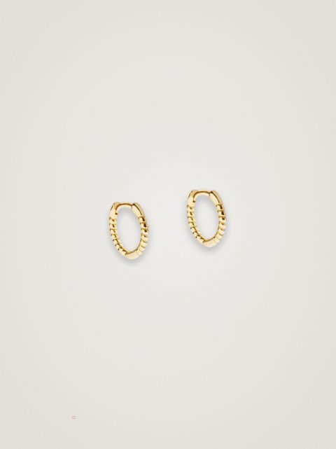 Parfois 925 Silver Hoop Øreringe Dame Guld | DK-93KJOLEBF