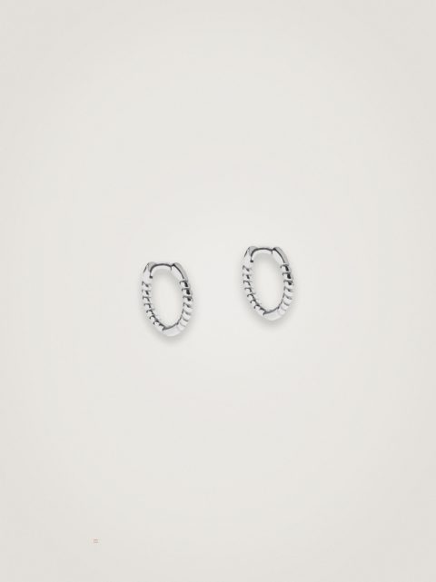 Parfois 925 Silver Hoop Øreringe Dame Sølv | DK-50FVASUNH