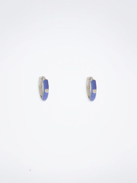 Parfois 925 Silver Hoops With Zirconia Øreringe Dame Flerfarvede | DK-43MRGNVQJ