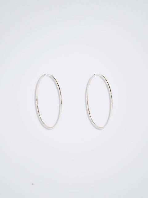 Parfois 925 Silver Large Hoop Øreringe Dame Sølv | DK-86LIJDTQH