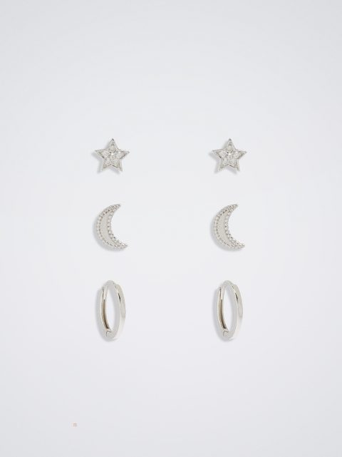 Parfois 925 Silver Set Øreringe Dame Sølv | DK-48YJFQEOC