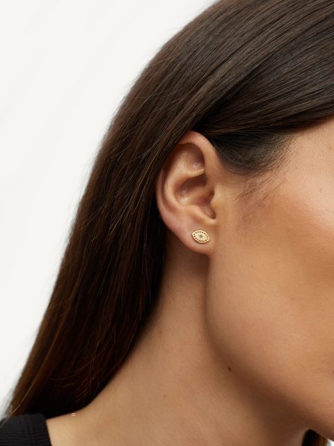 Parfois 925 Silver Studs With Eye Øreringe Dame Guld | DK-07BGQAUOE