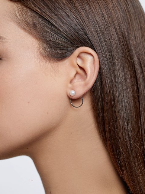 Parfois 925 Silver Studs With Freshwater Pearl Øreringe Dame Sølv | DK-65ELXGUND
