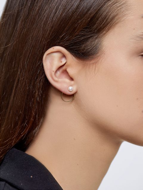 Parfois 925 Silver Studs With Freshwater Pearl Øreringe Dame Guld | DK-68CUGTISB