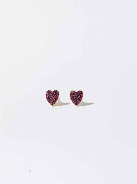 Parfois 925 Silver Studs With Hearts Øreringe Dame Flerfarvede | DK-12CSQKVWE