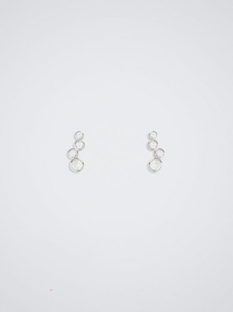 Parfois 925 Silver Studs With Zirconia Øreringe Dame Sølv | DK-03PHBXCQI