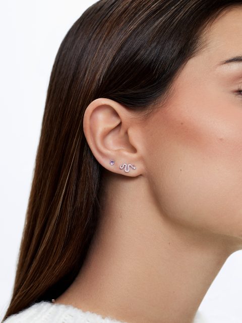 Parfois 925 Silver Studs With Zirconia Øreringe Dame Lilla | DK-17GUEPRYN