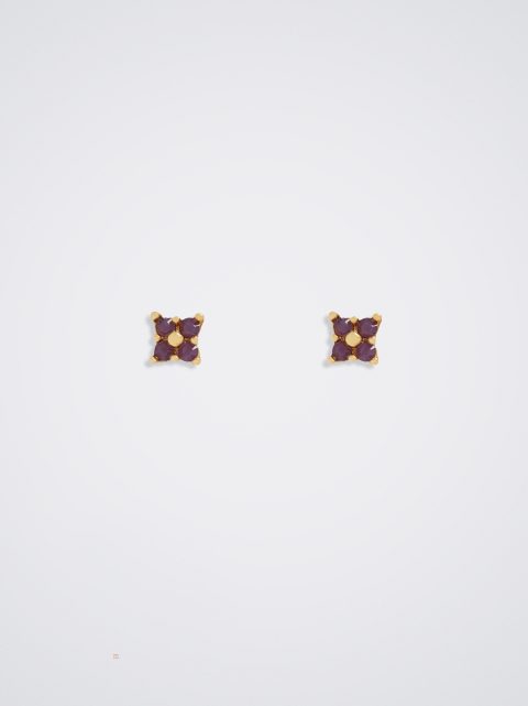 Parfois 925 Silver Studs With Zirconia Øreringe Dame Lilla | DK-61GJNIFOZ