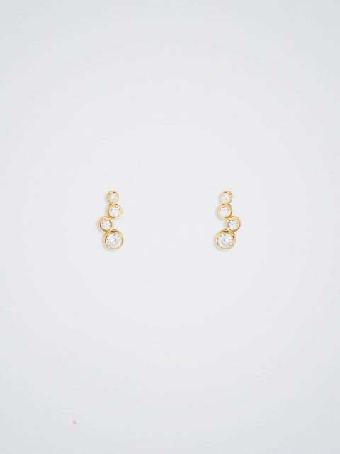 Parfois 925 Silver Studs With Zirconia Øreringe Dame Guld | DK-93PMYXUCV