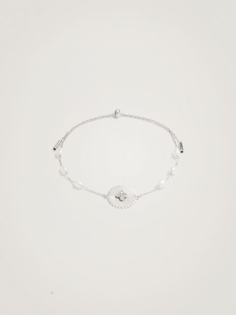 Parfois 925 Silver With Freshwater Pearl Armbånd Dame Hvide | DK-19FZLACRU