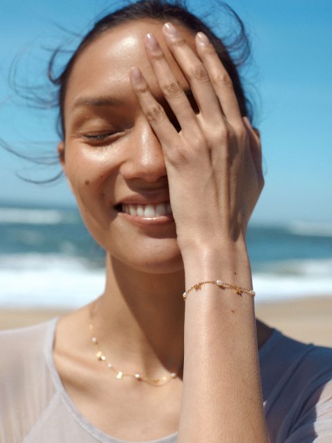Parfois 925 Silver With Freshwater Pearl Armbånd Dame Hvide | DK-96ARUBQVJ