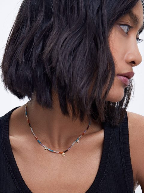 Parfois 925 Silver With Semi-Precious Stone Halskæder Dame Flerfarvede | DK-52MTIGYVF