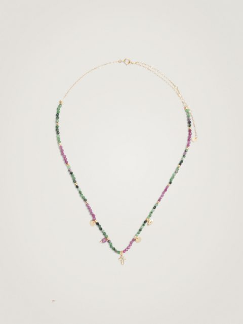 Parfois 925 Silver With Semi-Precious Stone Halskæder Dame Flerfarvede | DK-59WGPBRTU