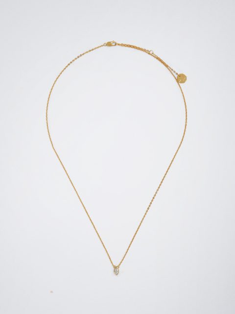 Parfois 925 Silver With Zirconia Halskæder Dame Guld | DK-07LUOCMBZ