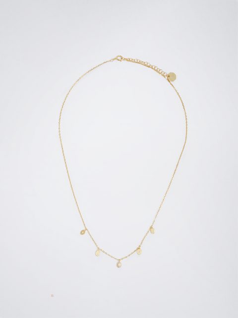 Parfois 925 Silver With Zirconia Halskæder Dame Guld | DK-27JQFSDYG
