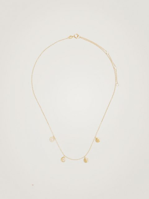 Parfois 925 Silver With Zirconia Halskæder Dame Guld | DK-64PBGWTUQ