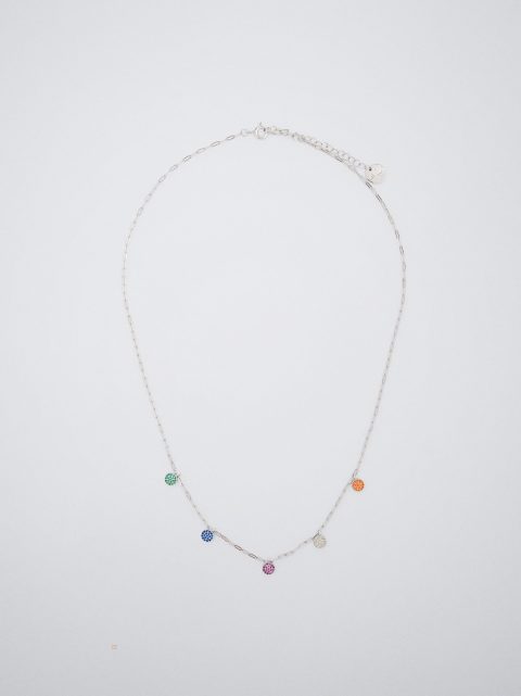 Parfois 925 Silver With Zirconia Halskæder Dame Flerfarvede | DK-71XVUKAYT