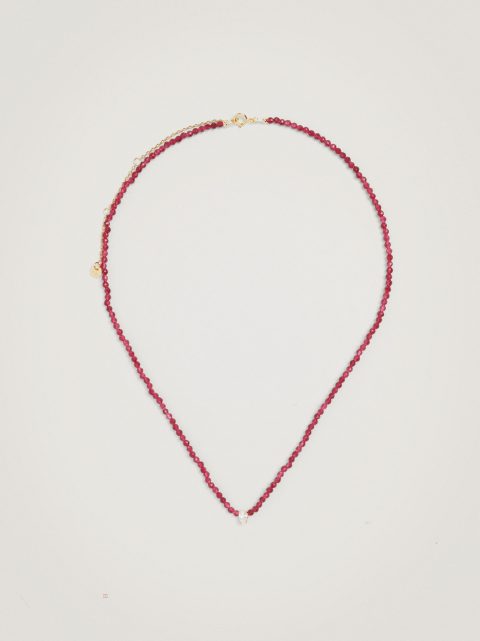Parfois 925 Silver With Zirconia Halskæder Dame Bordeaux | DK-72XDERUCV