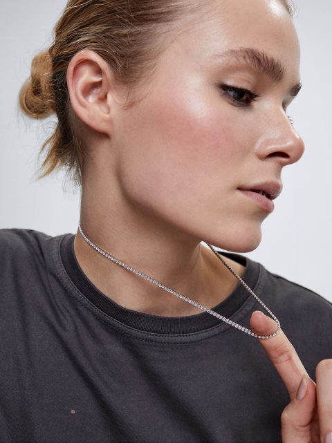 Parfois 925 Silver With Zirconia Halskæder Dame Sølv | DK-96AORGDCB