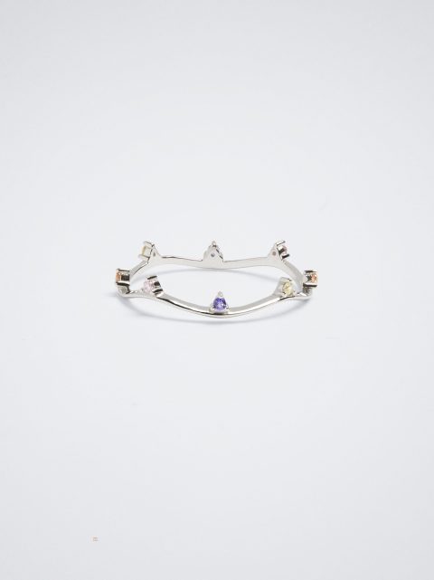 Parfois 925 Silver With Zirconia Ring Dame Flerfarvede | DK-36KSMQNAV