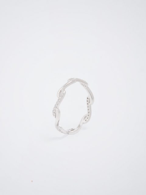 Parfois 925 Silver With Zirconia Ring Dame Sølv | DK-58BFJZSQN