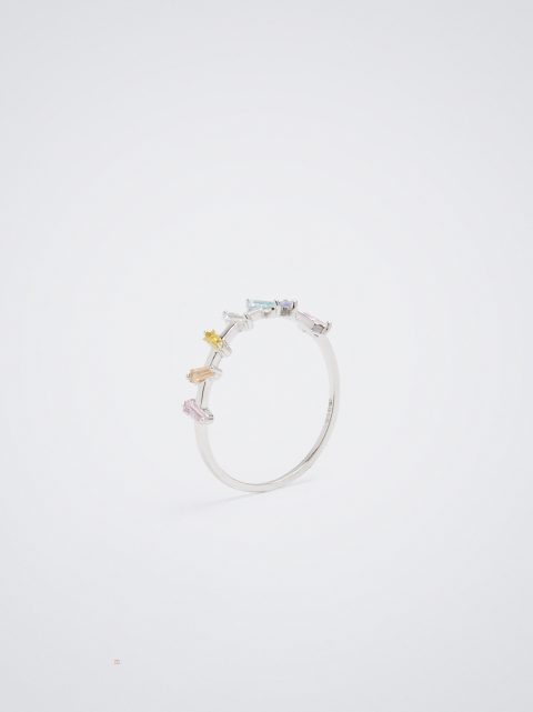 Parfois 925 Silver With Zirconia Ring Dame Flerfarvede | DK-71AEZBOPK