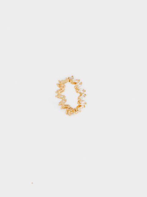 Parfois 925 Sterling Silver Small Earcuff Earring With Zirconia Øreringe Dame Flerfarvede | DK-03PWQAVRM