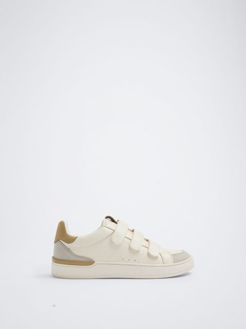 Parfois Adhesive Páskové Løbe Sneakers Dame Hvide | DK-02XTLACFN