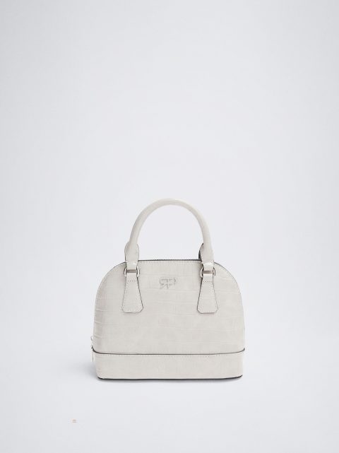 Parfois Animal Embossed Crossbody Taske Dame Hvide | DK-16XHNMKSP
