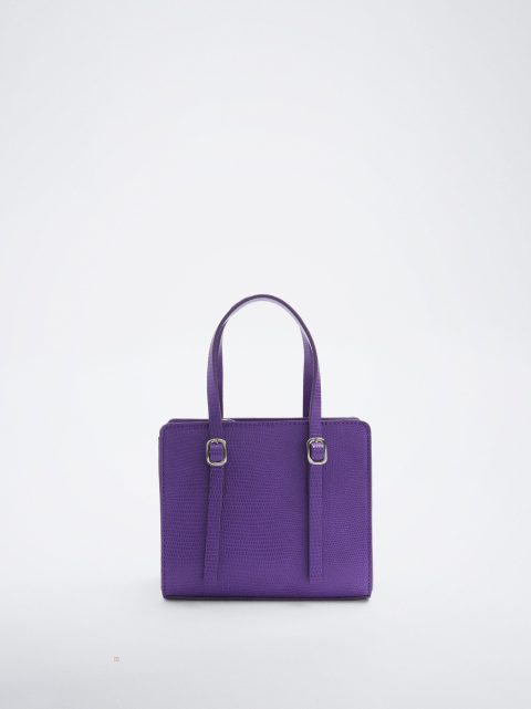 Parfois Animal Embossed Crossbody Taske Dame Lilla | DK-93JLMYUIV