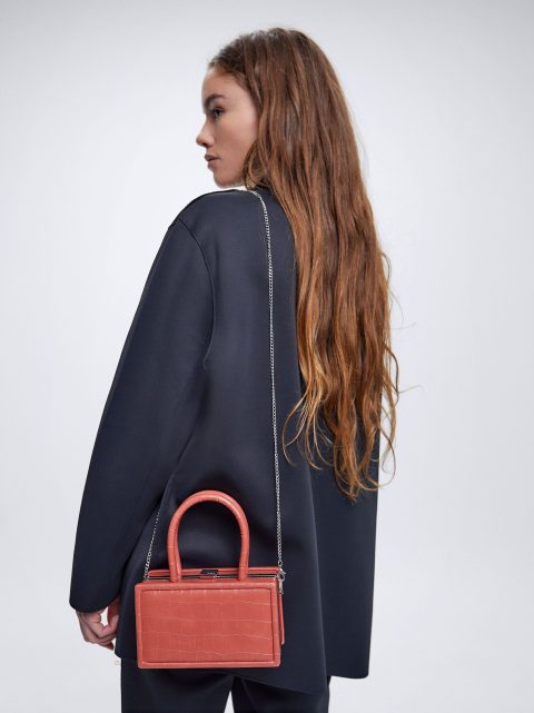 Parfois Animal Embossed Party Håndtaske Dame Lyserød | DK-19GNCISPR