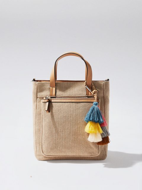 Parfois Backpack With Pendant Rygsække Dame Beige | DK-07YQLRVXG