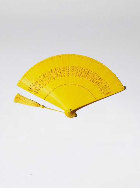 Parfois Bamboo Perforated Fans Dame Gul | DK-65YCXJGBZ