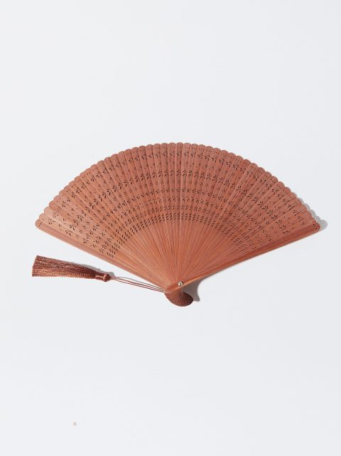 Parfois Bamboo Perforated Fans Dame Orange | DK-18QPACZFN