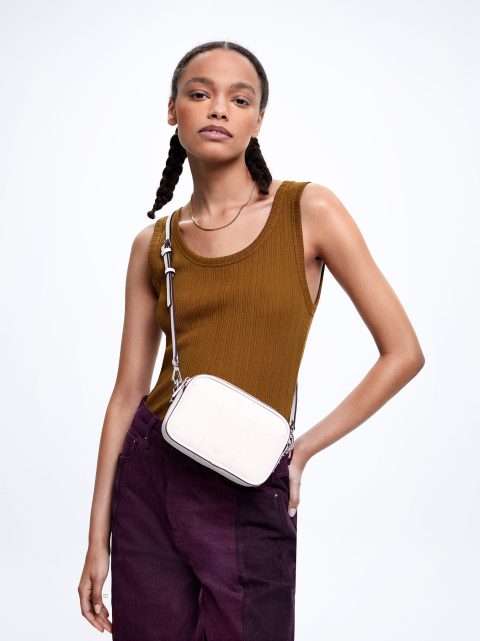 Parfois Basic Crossbody Taske Dame Hvide | DK-85ORNDXTJ