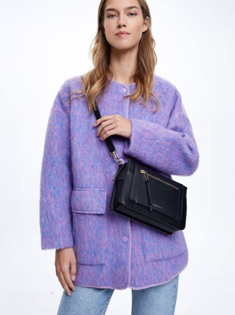 Parfois Basic Crossbody Taske Dame Sort | DK-95YAPCNWF