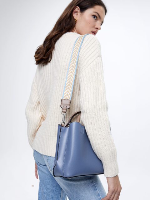 Parfois Basic Tote With Double Handle Indkøbstasker Dame Blå | DK-81SBCLARP