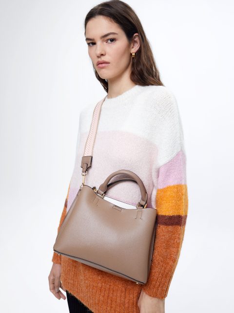 Parfois Basic Tote With Double Handle Indkøbstasker Dame Beige | DK-85NTHFDJL