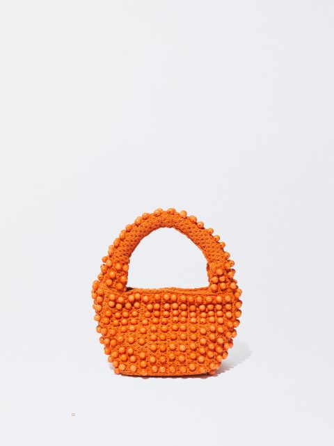 Parfois Beaded Clutch Skuldertasker Dame Orange | DK-62QUIXMNH