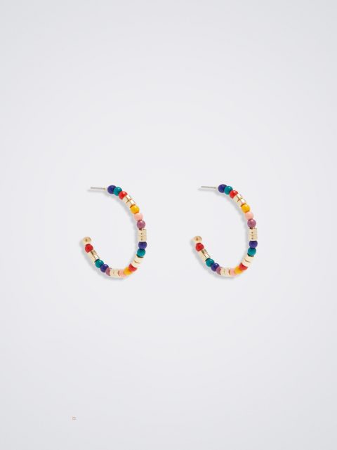 Parfois Beaded Hoop Øreringe Dame Flerfarvede | DK-81ZMKFYPB