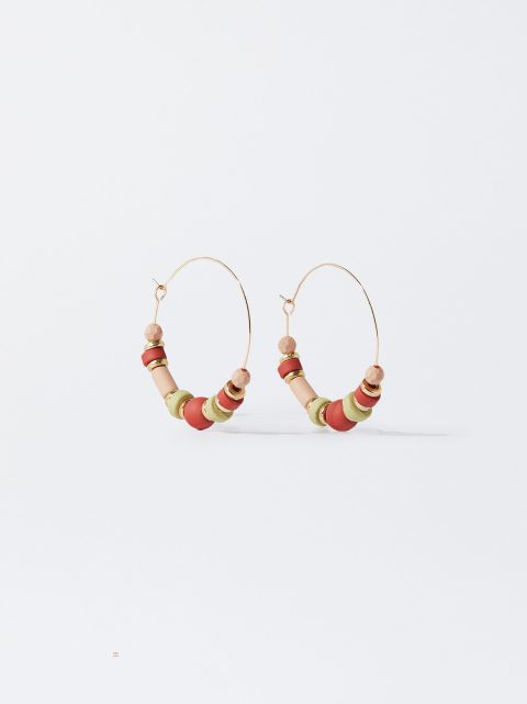 Parfois Beaded Hoop Øreringe Dame Flerfarvede | DK-95XZCPFKN