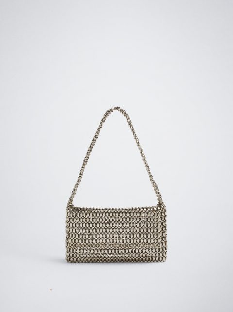 Parfois Beaded Party Skuldertasker Dame Sølv | DK-23FYOZGHM