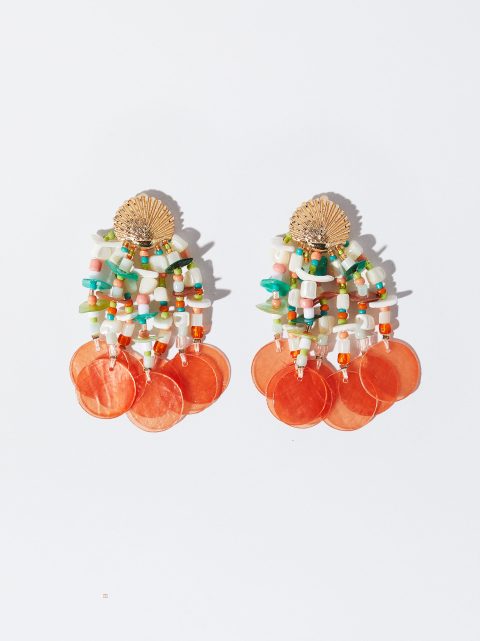 Parfois Beaded With Shell Øreringe Dame Flerfarvede | DK-96TXUQZYG