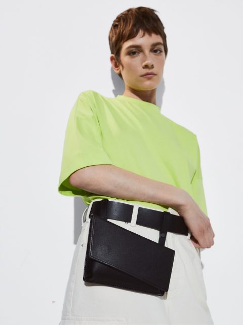 Parfois Belt With Removable Bag Bælter Dame Sort | DK-79WHXTQSP