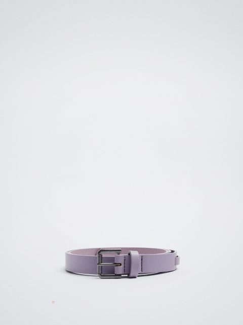 Parfois Belt With Square Přezkou Bælter Dame Lilla | DK-20KHPUXGJ
