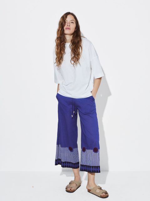 Parfois Bomulds Printed Bukser Dame Flerfarvede | DK-07HRKDLWB