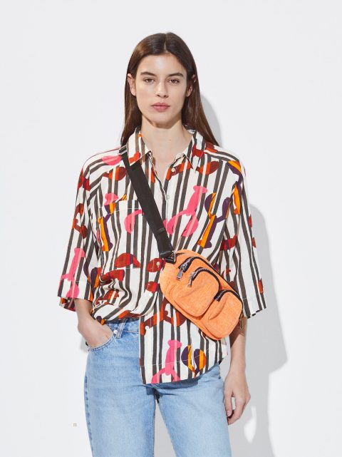 Parfois Bomulds Printed Skjorte Dame Flerfarvede | DK-02WPAUQMG