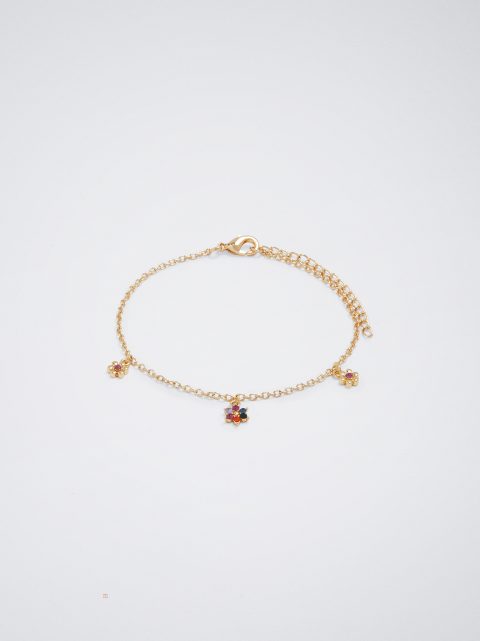 Parfois Bracelet With Flowers And Crystals Armbånd Dame Flerfarvede | DK-67KZWQSVA