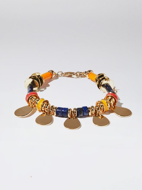 Parfois Bracelet With Stone And Medals Armbånd Dame Flerfarvede | DK-01UQHZIAK